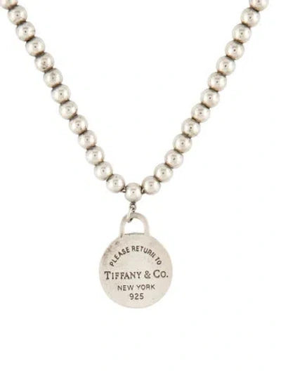 Pre-owned Tiffany & Co Beaded Heart Necklace, 16" In Multi