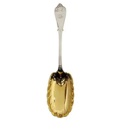 Pre-owned Tiffany & Co Beekman Sterling Silver Gw Bowl Berry Serving Spoon W/mono #15283 In Multi