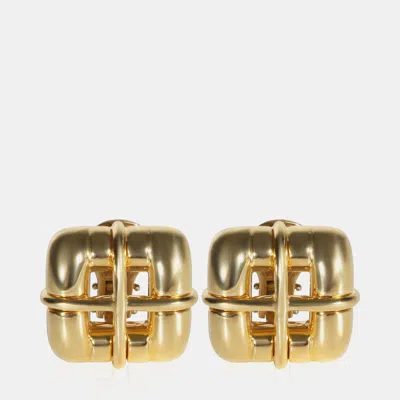 Pre-owned Tiffany & Co Biscayne 18k Yellow Gold Earrings