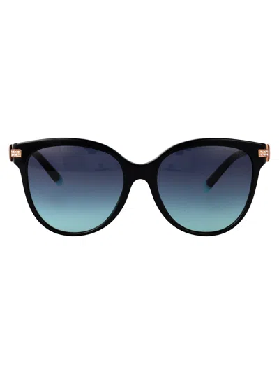 Tiffany & Co Black Acetate Sunglasses In Brown