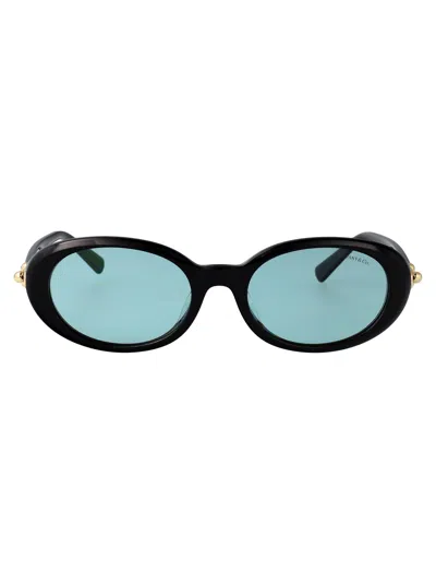 Tiffany & Co Black Acetate Sunglasses In Blue