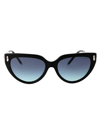Tiffany & Co Black Acetate Sunglasses In Metallic