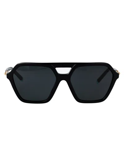 Tiffany & Co Black Acetate Sunglasses In Green