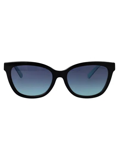 Tiffany & Co Black Acetate Sunglasses In Pattern