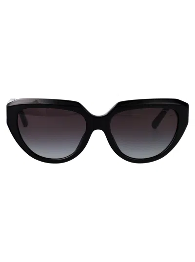 Tiffany & Co Black Acetate Sunglasses In Pattern