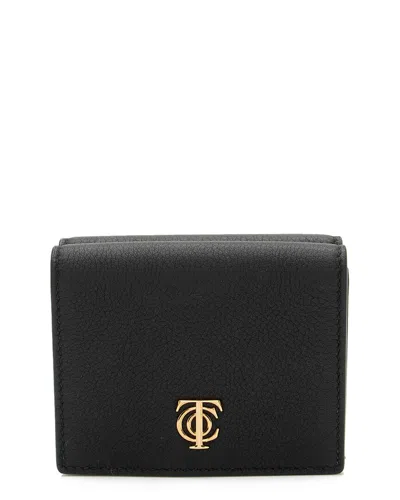 Tiffany & Co . Black Leather T & Co. Trifold Wallet (authentic Pre-loved)