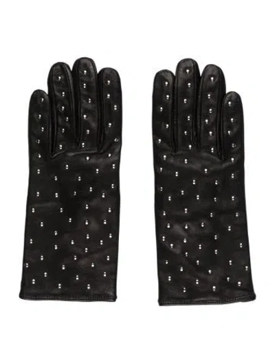 Pre-owned Tiffany & Co Black Leather . Winter Gloves