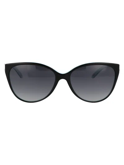TIFFANY & CO TIFFANY & CO BLACK ON TIFFANY BLUE ACETATE SUNGLASSES