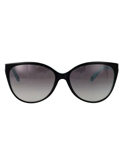 TIFFANY & CO TIFFANY & CO BLACK ON TIFFANY BLUE ACETATE SUNGLASSES