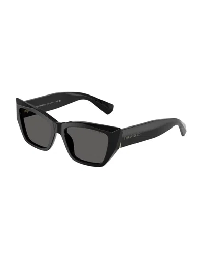 Tiffany & Co . Bold Cat-eye Sunglasses With Thick Black Frames