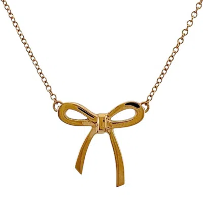 Pre-owned Tiffany & Co Bow Necklace () In Pink