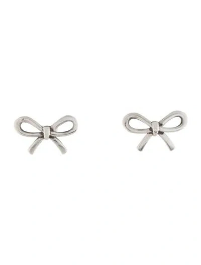 Pre-owned Tiffany & Co Bow Stud Earrings In Multi