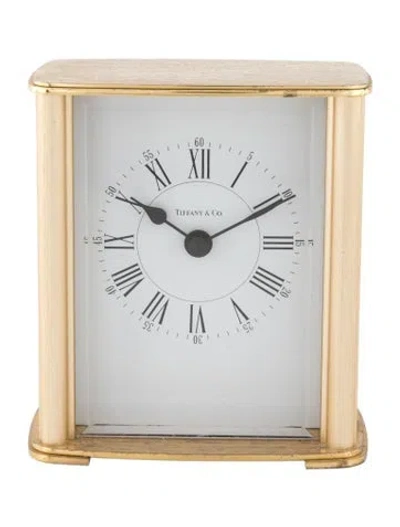 Pre-owned Tiffany & Co Brass Desk Clock