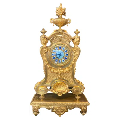 Pre-owned Tiffany & Co . Bronze Clock In Gold