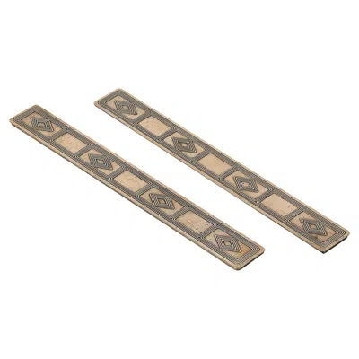 Pre-owned Tiffany & Co Bronze Dore Blotter Holders In The Graduate Pattern Signed . In Gold