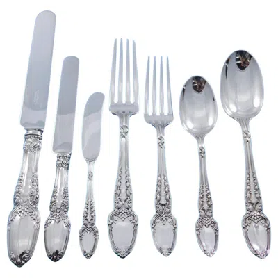 Pre-owned Tiffany & Co Broom Corn By  Sterling Silver Flatware Set 8 Service 59 Pcs Dinner