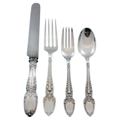 Pre-owned Tiffany & Co Broom Corn By  Sterling Silver Flatware Set For 12 Service 49 Pcs