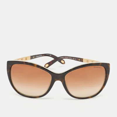Pre-owned Tiffany & Co Brown/blue Gradient Tf 4094 -b Atlas Cat Eye Sunglasses