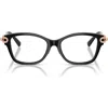 Tiffany & Co . Butterfly 51mm Low Bridge Rectangular Optical Glasses In Black