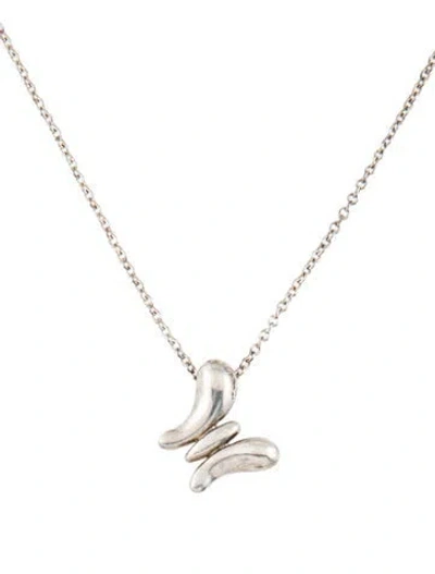 Pre-owned Tiffany & Co Butterfly Pendant Necklace, 16" In Multi