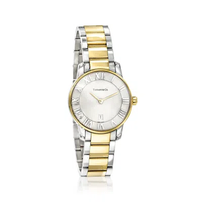 Pre-owned Tiffany & Co C. 2000 Vintage Tiffany Jewelry Women's 27mm 18kt Yellow Gold-plated And Stainless Steel Watch