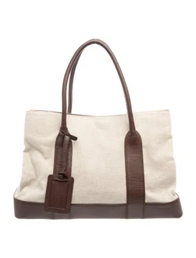 Pre-owned Tiffany & Co Canvas Shoulder Bag In Brown