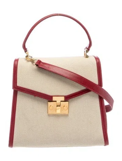 Pre-owned Tiffany & Co Canvas Top Handle Bag In Neutral