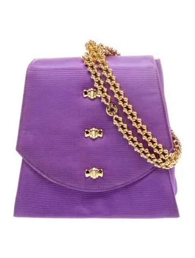 Pre-owned Tiffany & Co Canvas Top Handle Bag In Purple