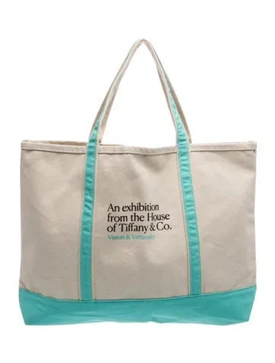 Pre-owned Tiffany & Co Canvas Tote In Blue