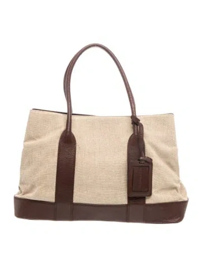 Pre-owned Tiffany & Co Canvas Tote In Neutrals
