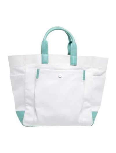 Pre-owned Tiffany & Co Canvas Tote In White
