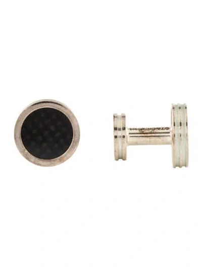 Pre-owned Tiffany & Co Carbon Fiber Cufflinks In Black