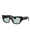 Tiffany & Co . Cat-eye Sunglasses With Light Azure Lenses In Black