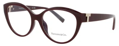 Tiffany & Co . Cat-eye Acetate Eyeglasses In Burgundy
