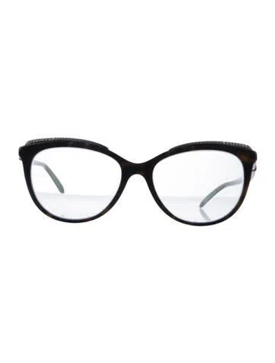 Pre-owned Tiffany & Co Cat-eye Eyeglasses In Black/blue