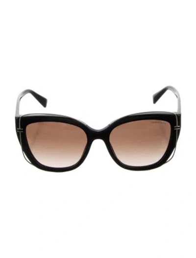 Pre-owned Tiffany & Co Cat-eye Gradient Sunglasses In Black