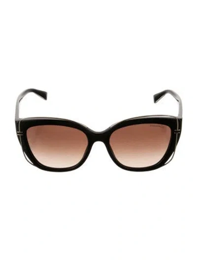 Pre-owned Tiffany & Co Cat-eye Gradient Sunglasses In Black