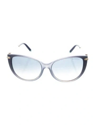 Pre-owned Tiffany & Co Cat-eye Gradient Sunglasses In Blue