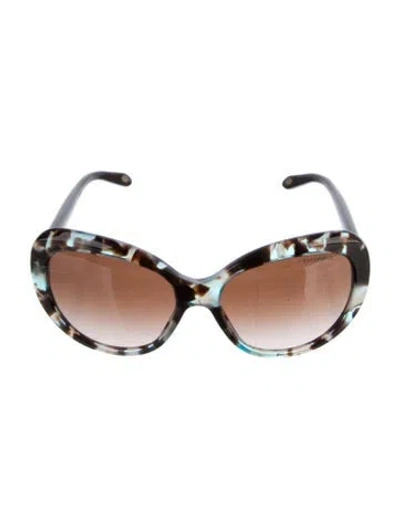 Pre-owned Tiffany & Co Cat-eye Gradient Sunglasses In Blue