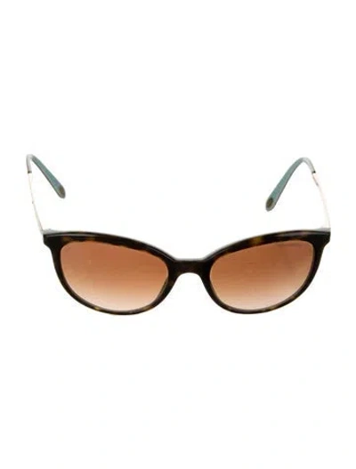 Pre-owned Tiffany & Co Cat-eye Gradient Sunglasses In Blue