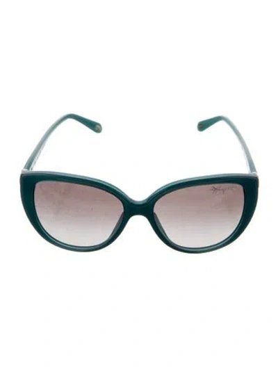Pre-owned Tiffany & Co Cat-eye Gradient Sunglasses In Blue