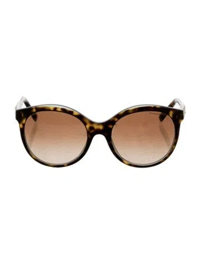 Pre-owned Tiffany & Co Cat-eye Gradient Sunglasses In Brown
