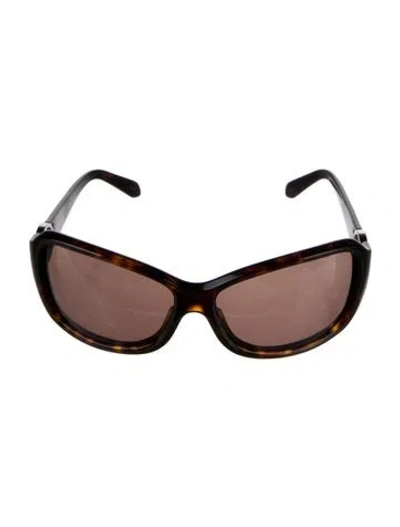 Pre-owned Tiffany & Co Cat-eye Tinted Sunglasses In Brown