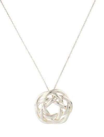 Pre-owned Tiffany & Co Celtic Knot Pendant Necklace, 16" In Multi