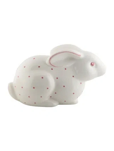 Pre-owned Tiffany & Co Ceramic Bunny Coin Bank In White