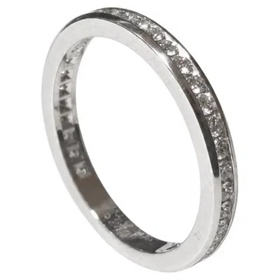 Pre-owned Tiffany & Co . Channel Set Eternity Diamond Wedding Band Ring Platinum 950 In Multiple