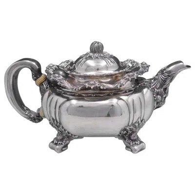 Pre-owned Tiffany & Co Chrysanthemum By . Sterling Silver Tea Pot #52907121 '#4131'