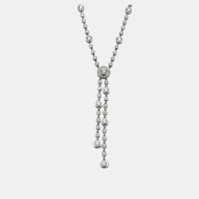 Pre-owned Tiffany & Co Circlet Necklace In Platinum 4.05 Ctw