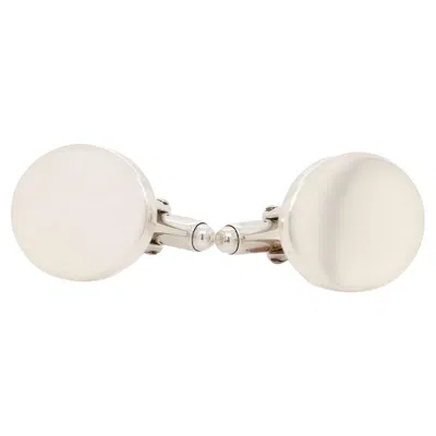 Pre-owned Tiffany & Co . Classic Oval Sterling Silver Cufflinks In Multi