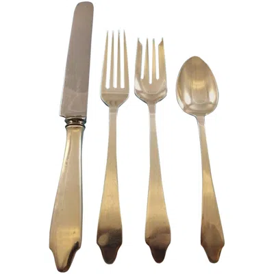 Pre-owned Tiffany & Co Clinton By . Sterling Silver Flatware Service For 8 Set 60 Pieces In Sand